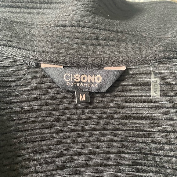 Black Ribbed Moto Jacket NWT - Picture 5 of 6